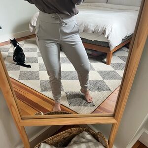 Athleta Light Gray Slim Jogger Track Pants